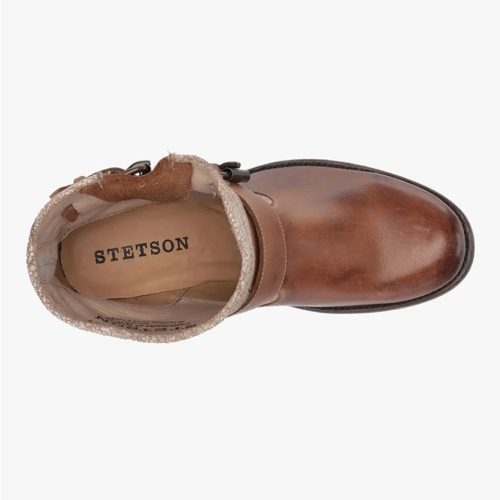 STETSON WOMENS MIA Western Boots - size 6.5 - ankle boots leather brown tan - Picture 14 of 16